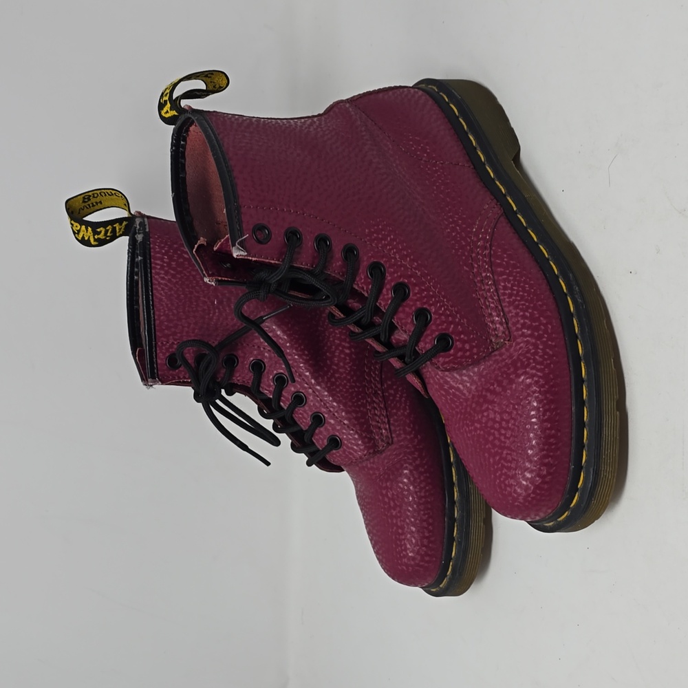 Dr. Martens 1460 8 Eyelet In Beet Red QQ Pearl Boots Women's Size 8